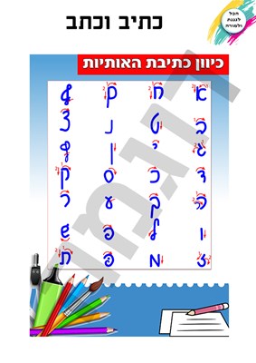 כיוון כתיבה -כללי -קטן