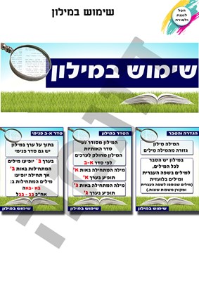 שימוש במילון - דגם ב- גדול